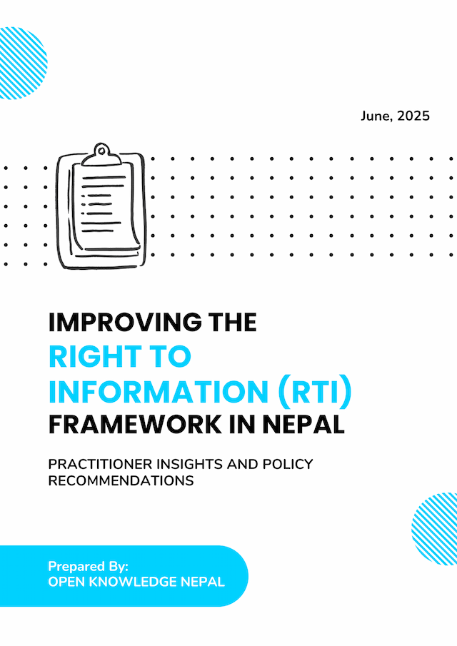 Improving the Right to Information (RTI) Framework in Nepal
